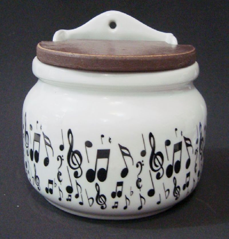 Saleiro Musical simbolos pretos Porcelana 