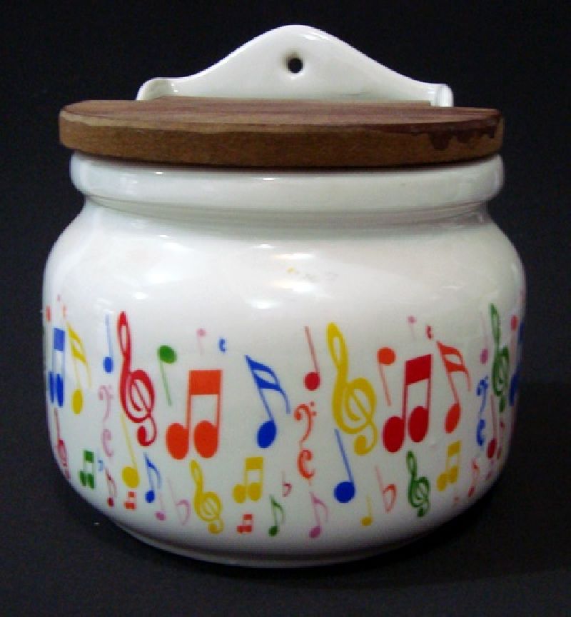 Saleiro Musical simbolos coloridos Porcelana 