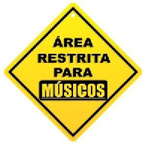 Adesivo Musical Area Restrita para Músicos