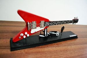 Mini Guitarra Flying V (cristal) 