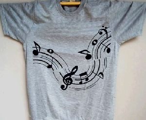 Camiseta Musical cinza mescla pauta onda do P ao EXH 