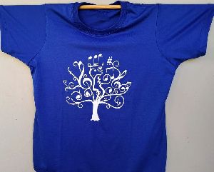 Camiseta musical azul bic baby look silk arvore musical P ao EXG