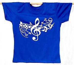 Camiseta musical azul bic unissex silk pauta flor P ao EXG