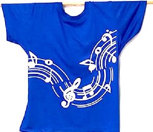 Camiseta Musical Azul Bic silk pauta onda do P ao EXG