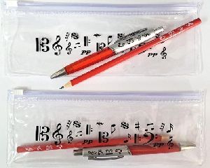 Kit escolar Musical c/ 3 Peças lapis+ caneta 