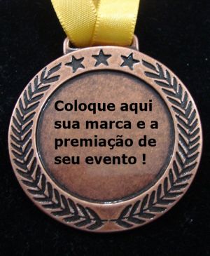 Medalha Musical de Metal bronze 5cm de diametro c/ fita de cetim